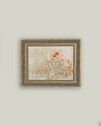 Small Garden Framed Antique Art: 10x8