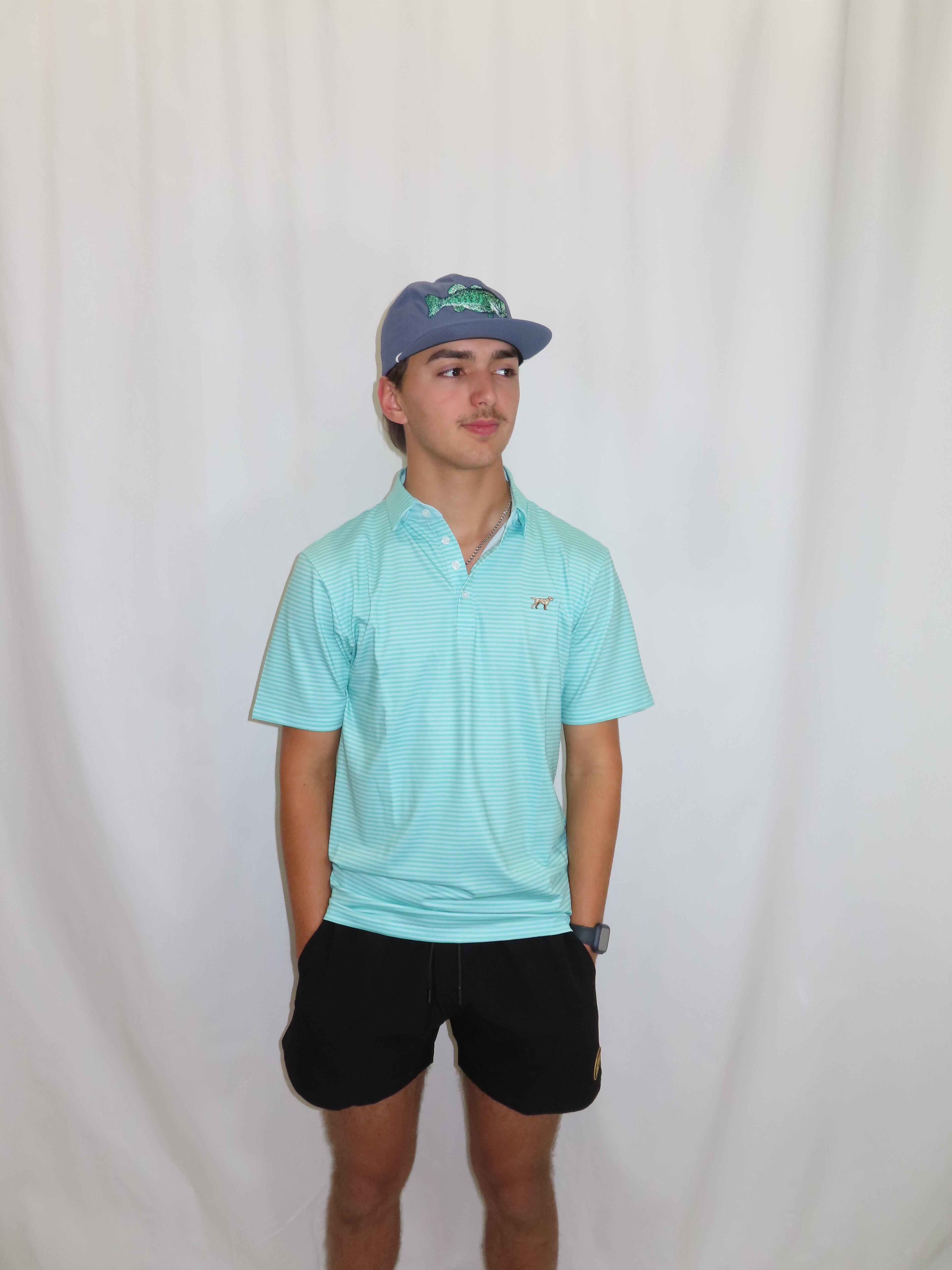 Signature polo- seafoam