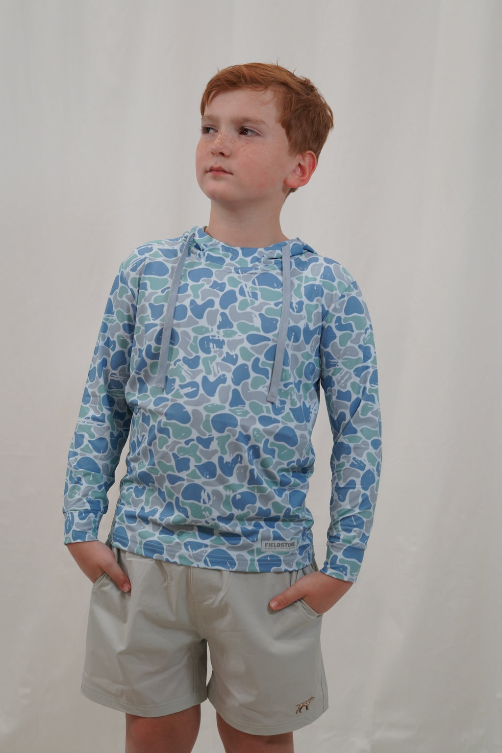 Saltwater camo performance hoodie