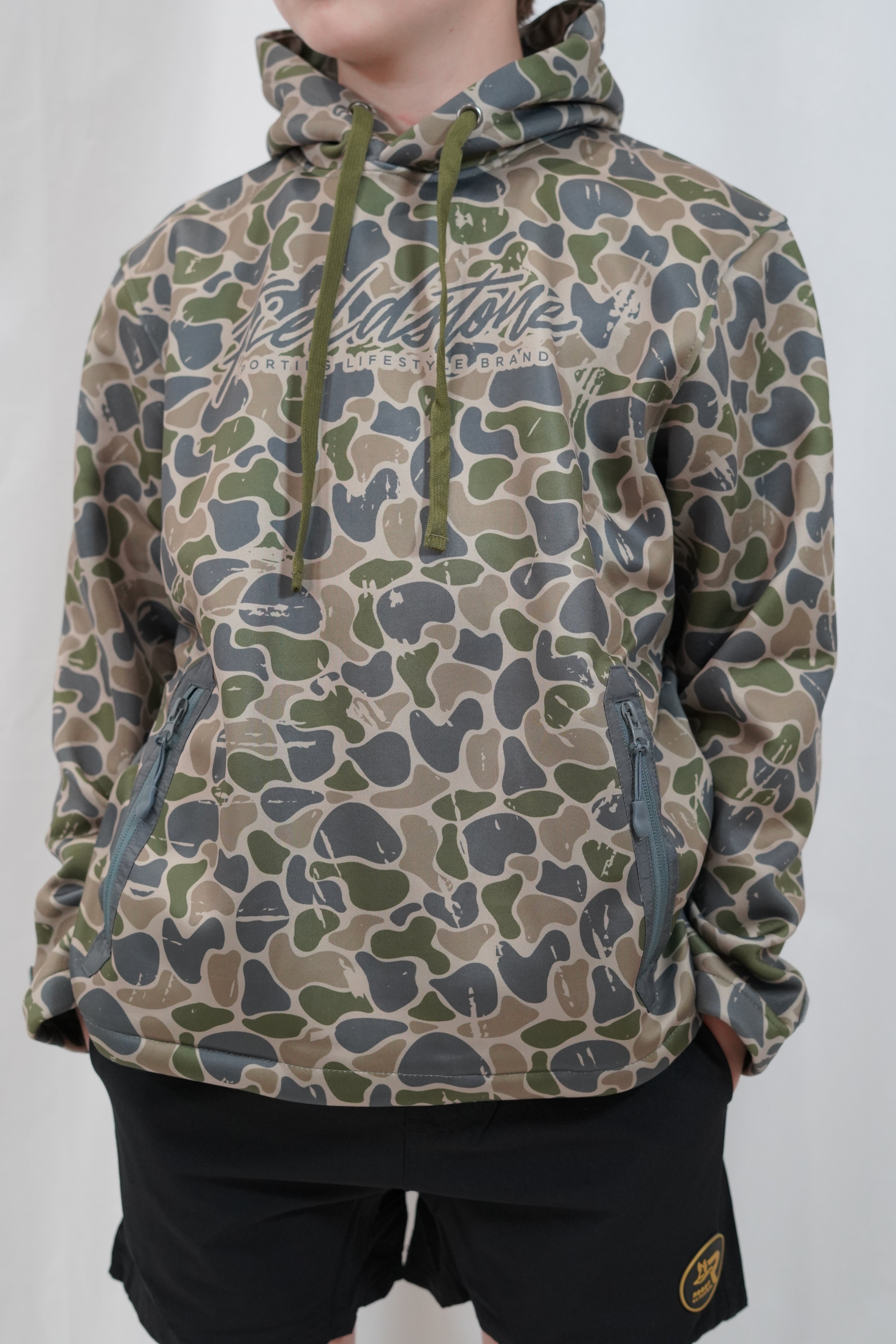 Backwoods Script Camo Hoodie