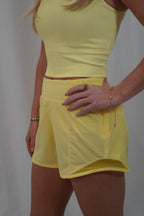 Butter Yellow Athletic Shorts