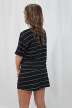 Black and Cream Striped Set