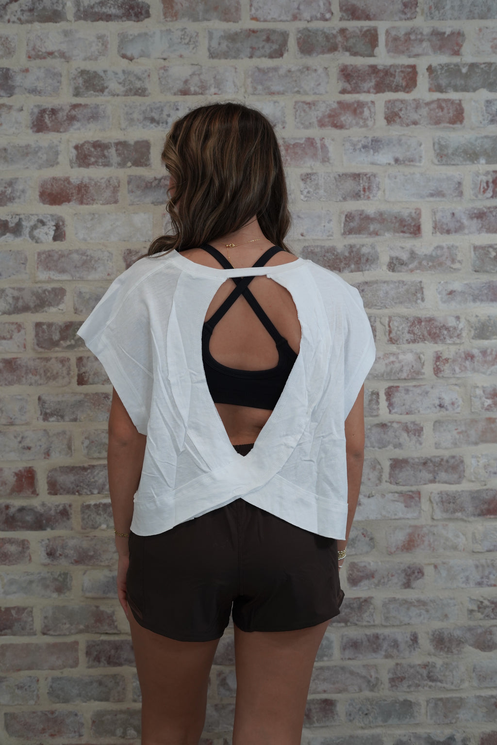 Open Back Tee - White