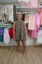 Leopard denim set