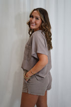 Waffle Taupe Set