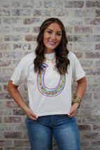 Horse shoe Crop Tee