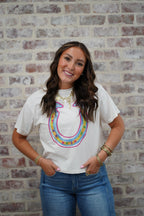 Horse shoe Crop Tee