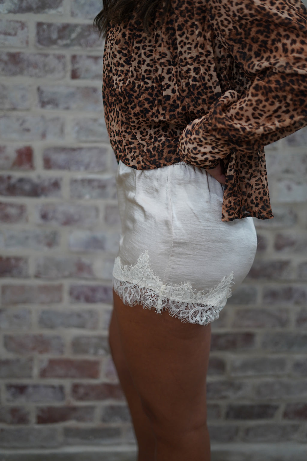 Satin Lace Shorts