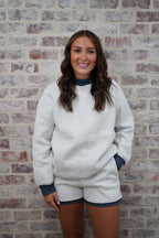 Heather Grey Polka Dot Set