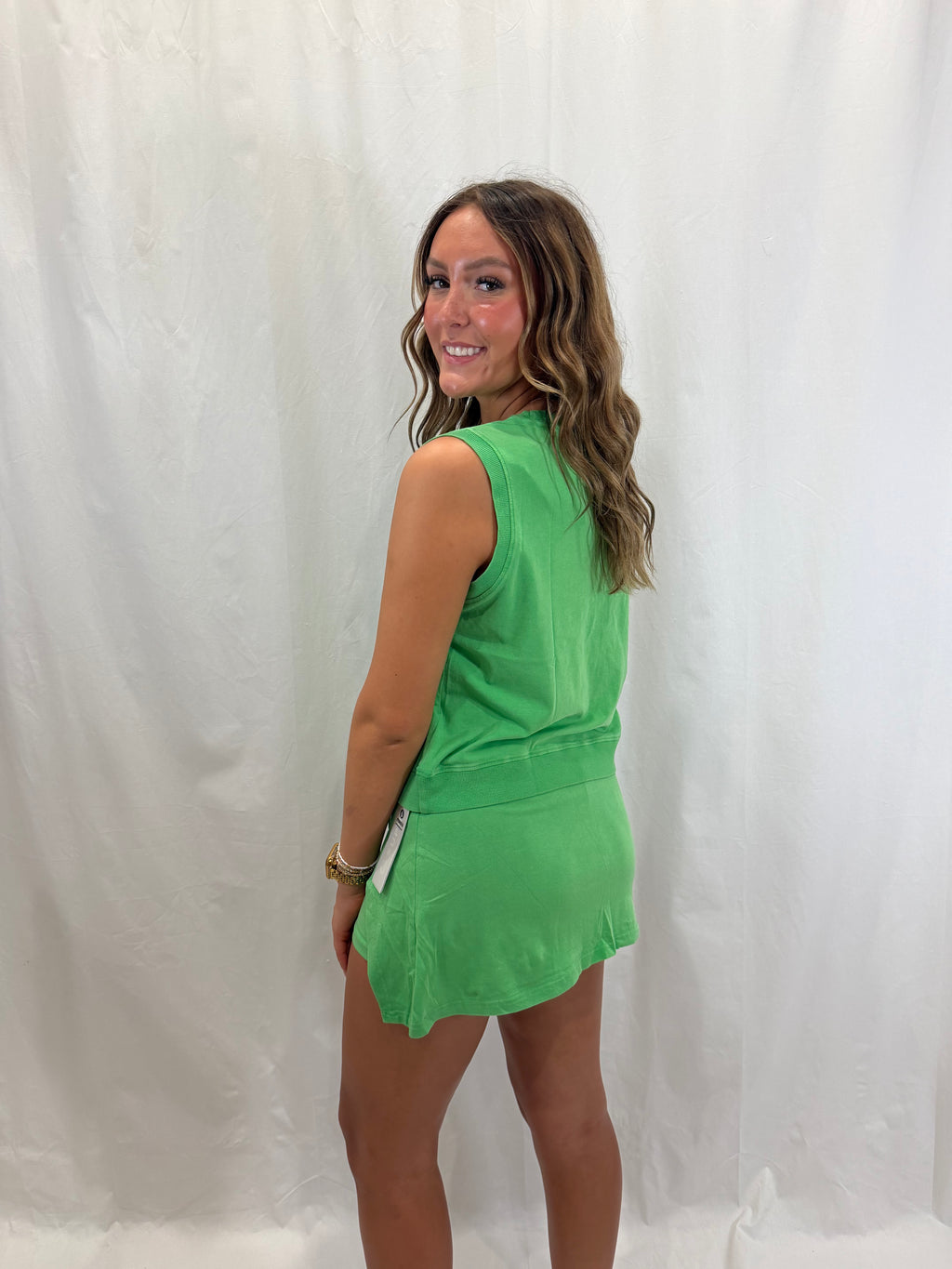 Green skort set