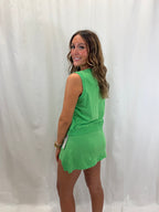 Green skort set