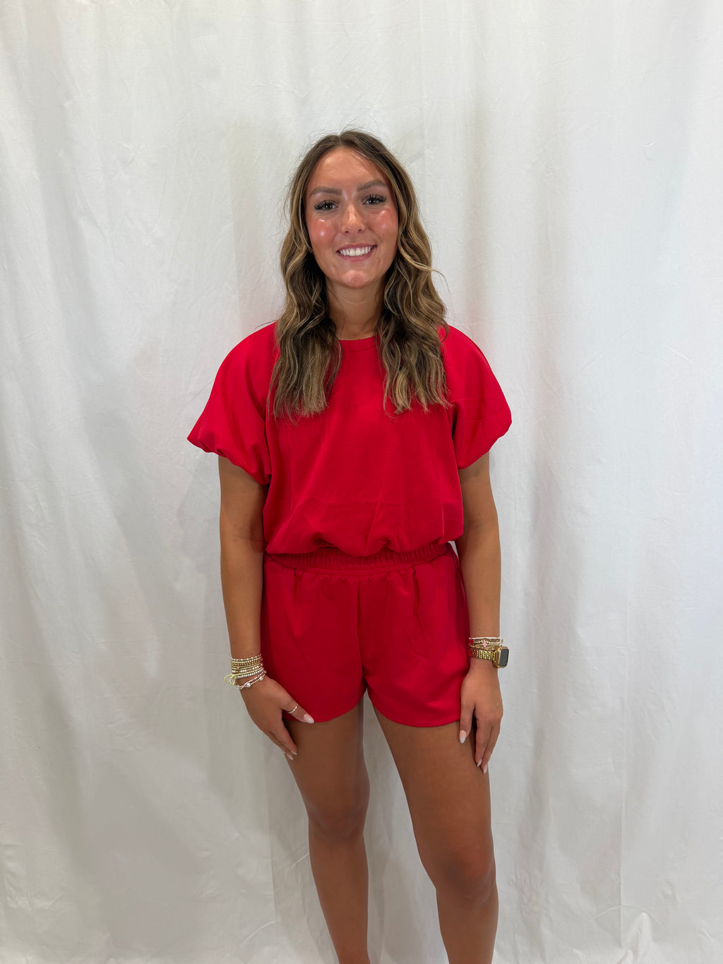 Red ruffle set