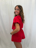 Red ruffle set