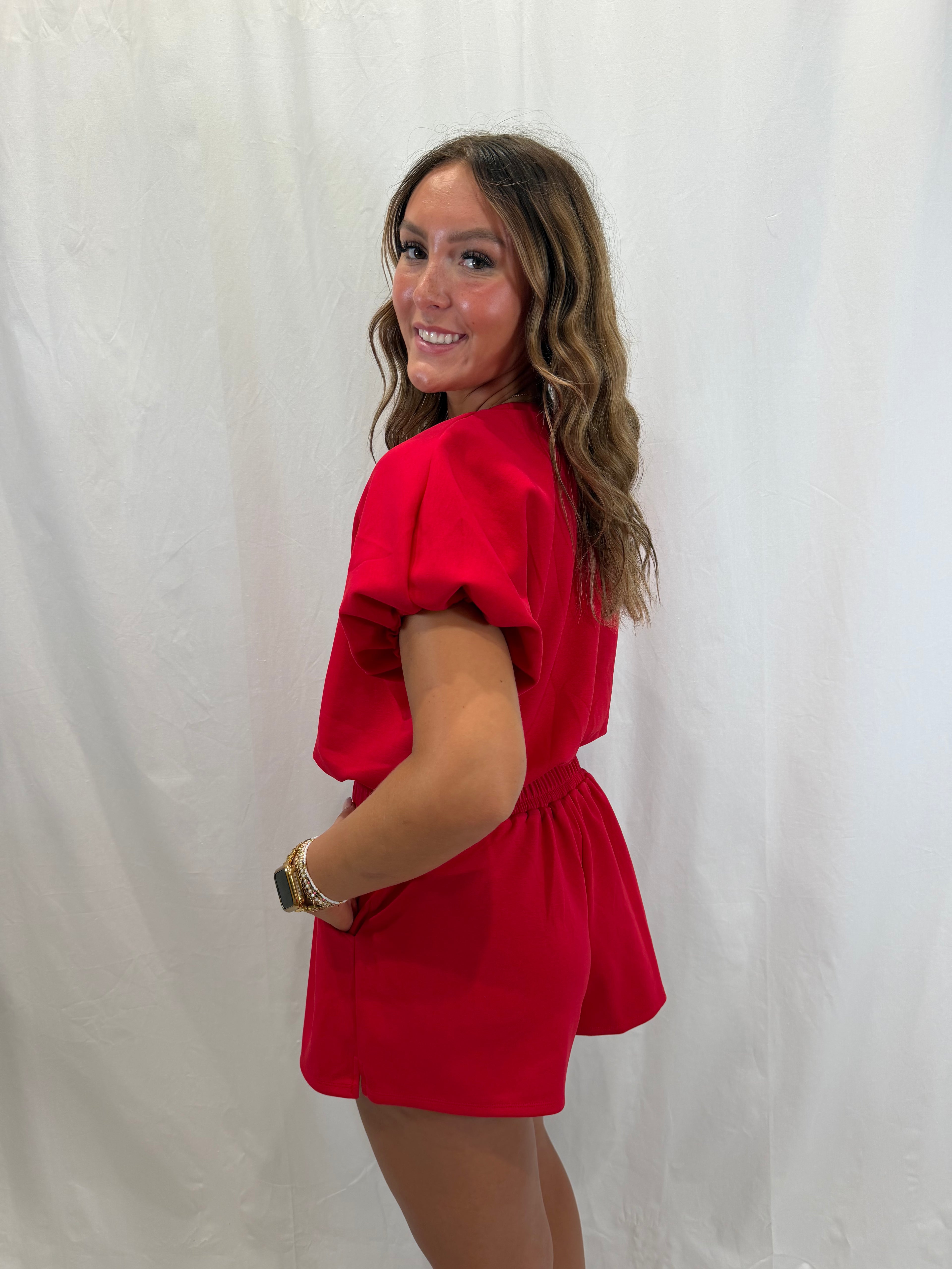 Red ruffle set