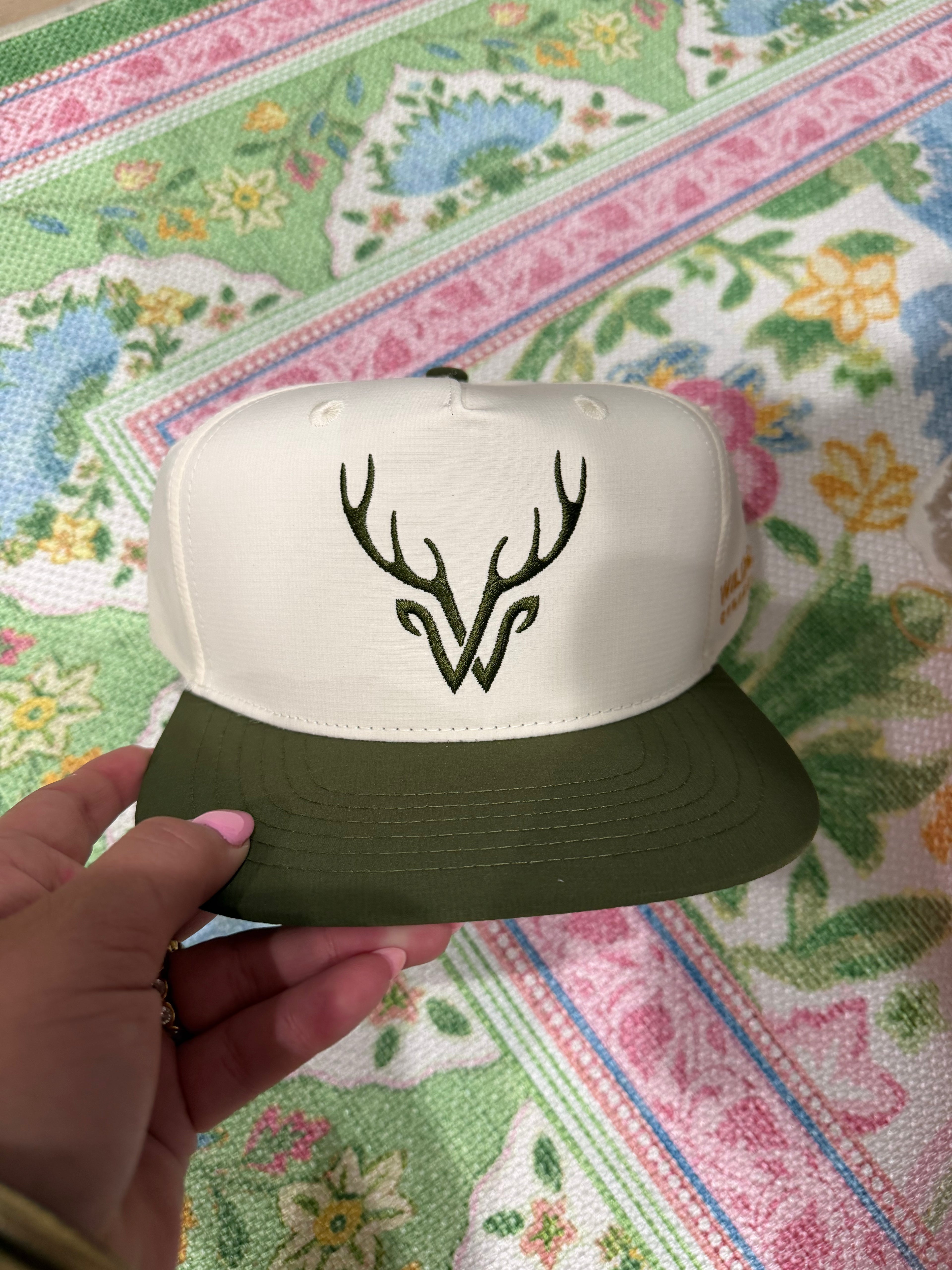 Wildgame Green Bill Canvas Logo Hat